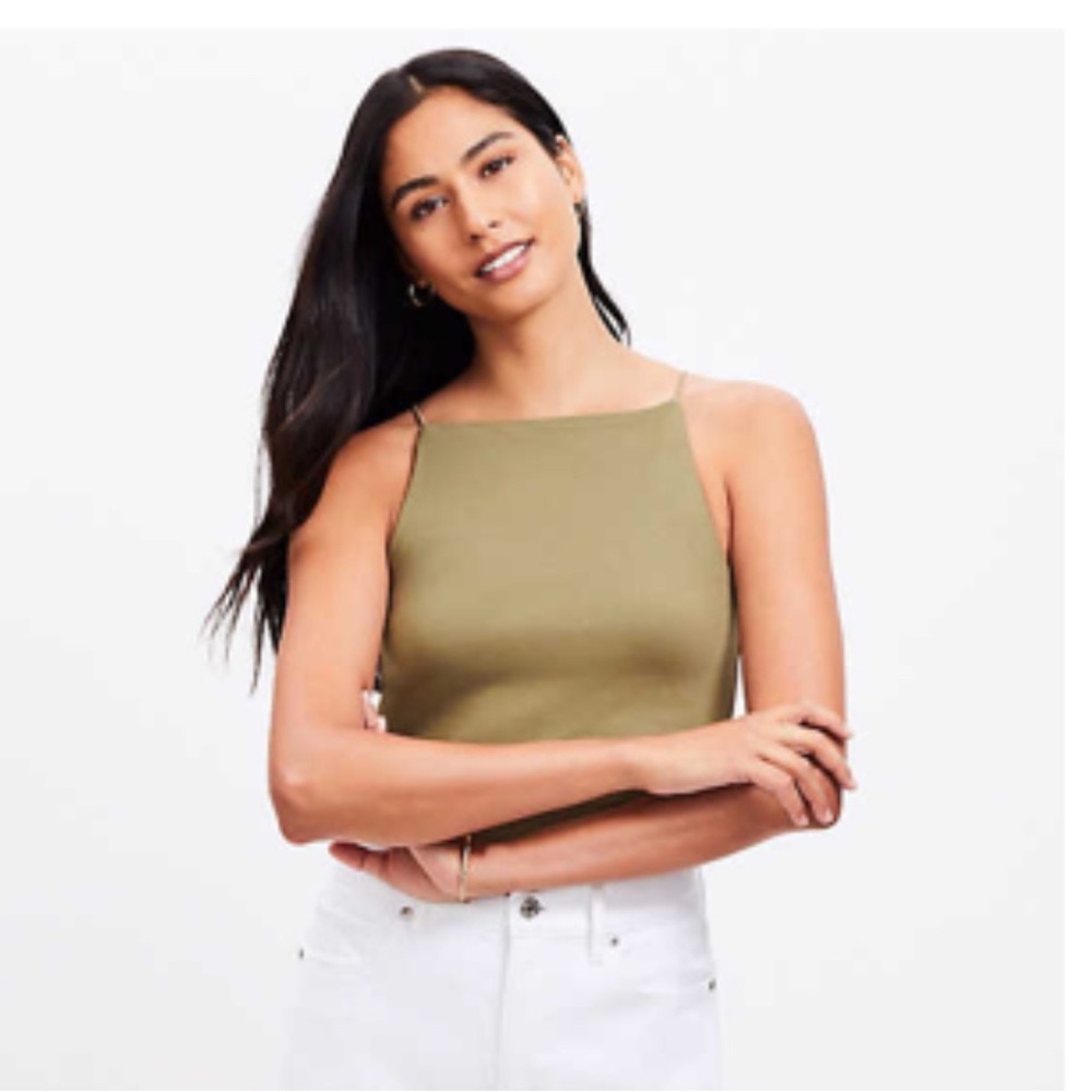 LOFT•Olive Green Sleeveless Top